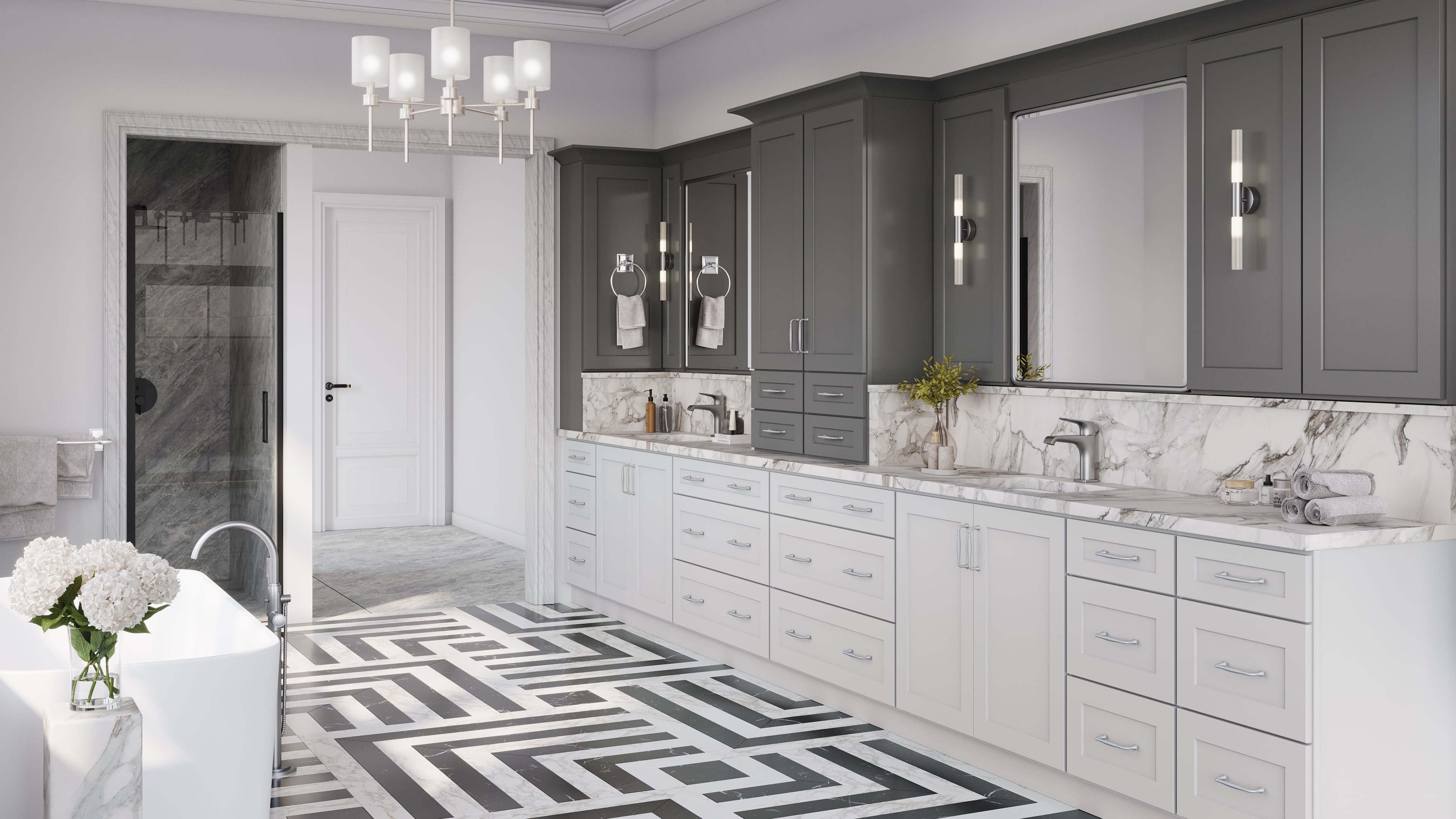 White Shaker door style installation